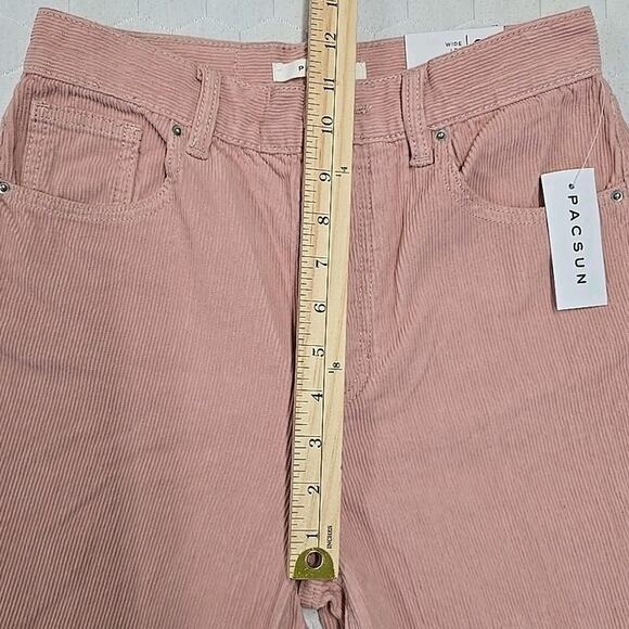 NWT Pacsun Womens Wide Leg High Waist Corduroy Pants Sz 26 Lennox Sand Pink - Picture 9 of 14